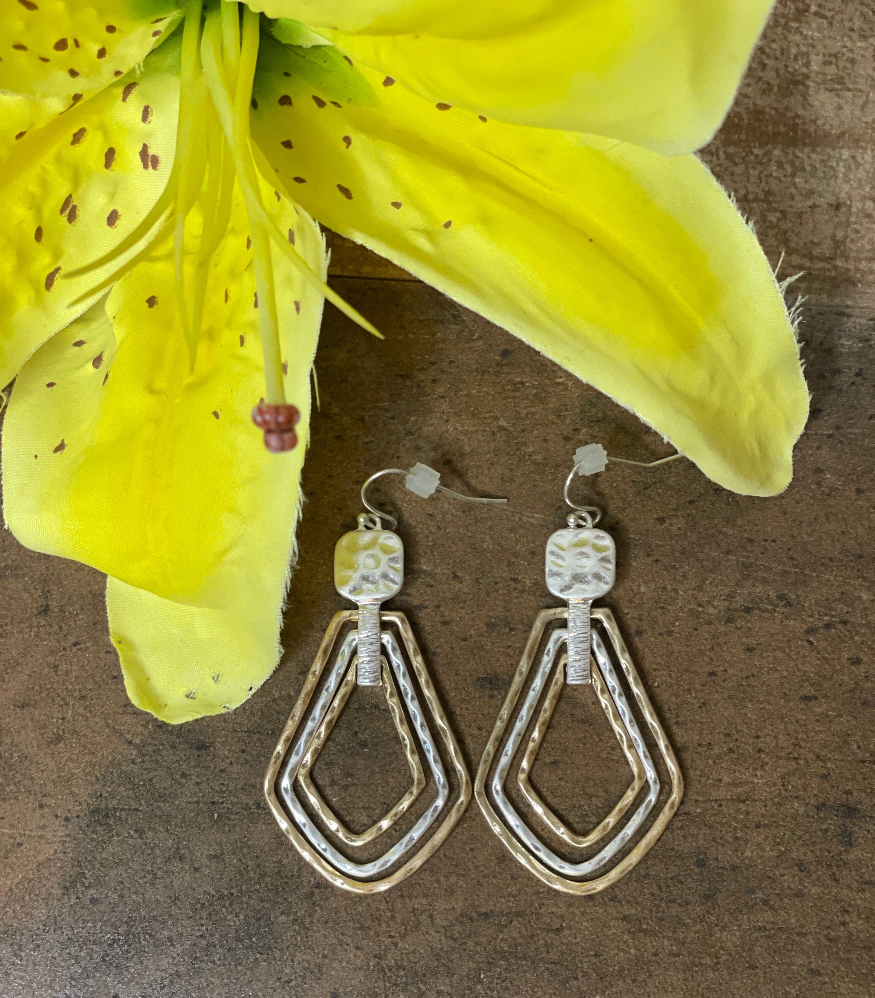 Hammered Teardrop Earrings