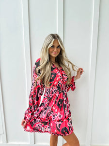 Take Me To Brunch Dress in Hot Pink