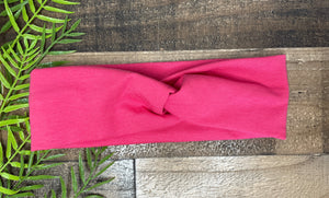 Knotted Headband - Hot Pink