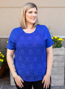 Juliet Lace Front Tops - Blue