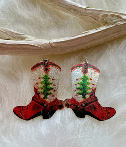 Cowboy Christmas Earrings