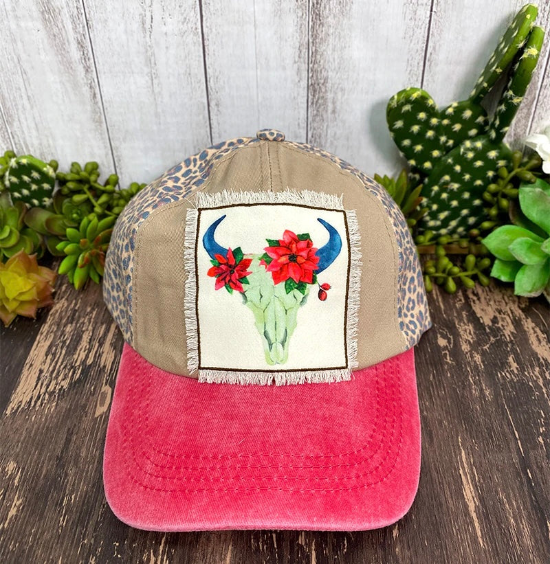 Bull Skull Patch Hat