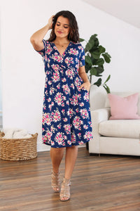 Tinley Dress - Navy Floral