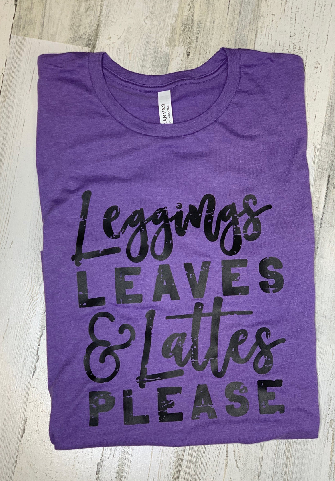 Leggings Leaves & Lattes Please T-shirt