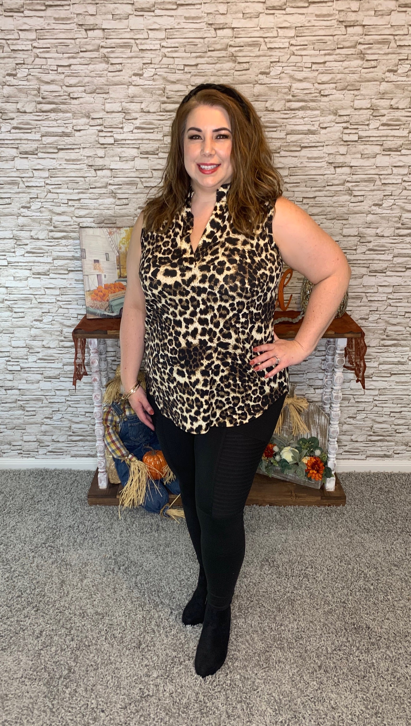 Wild Leopard Sleeveless Top