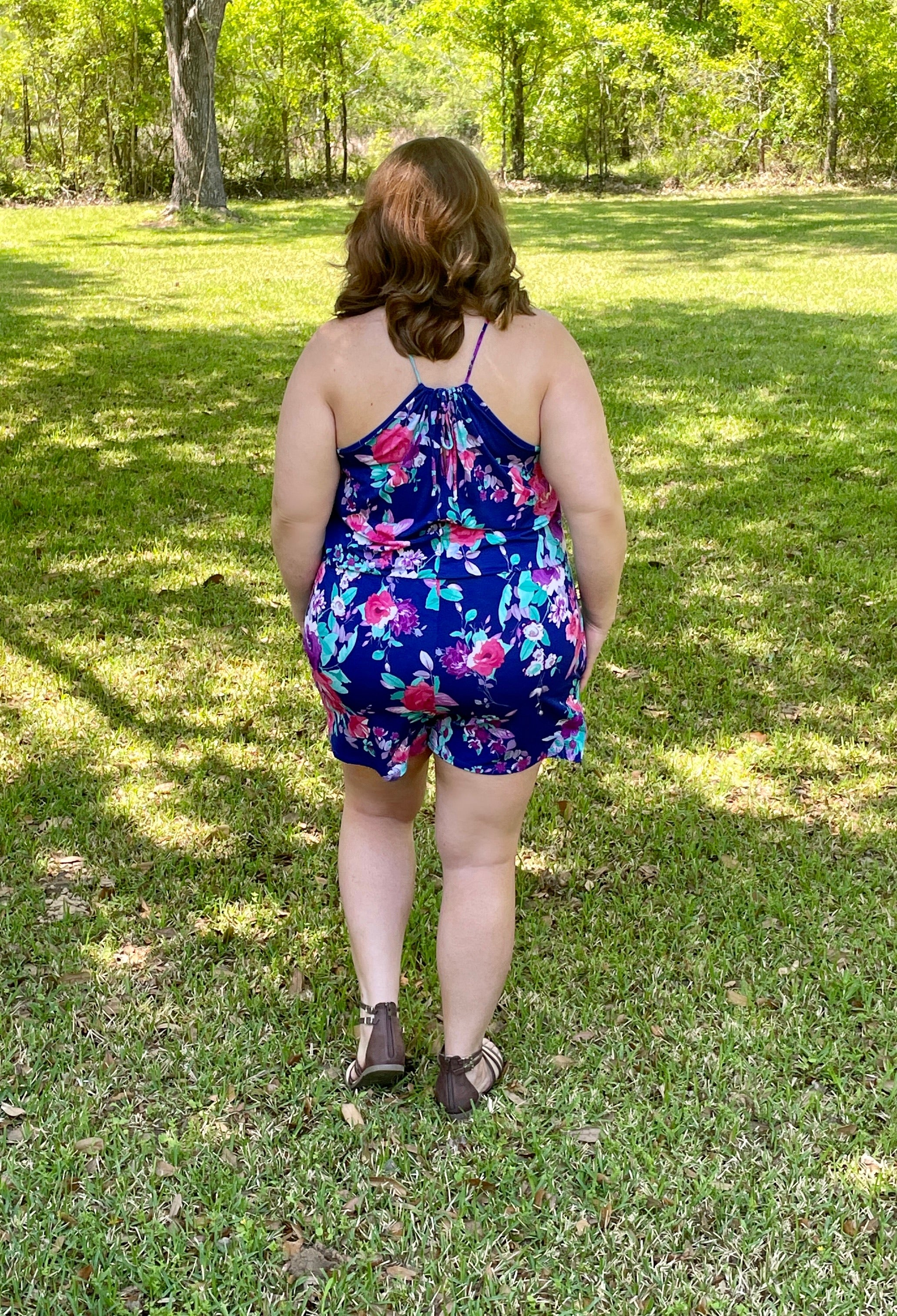 Island Breeze Floral Romper in Plus