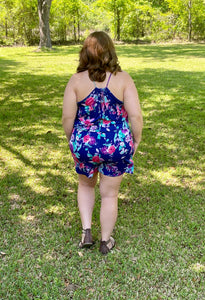 Island Breeze Floral Romper in Plus