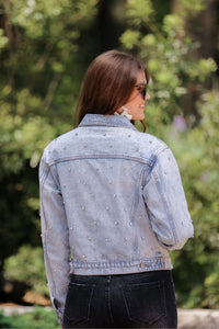 Glimpse Of Glamour Rhinestone Denim Jacket