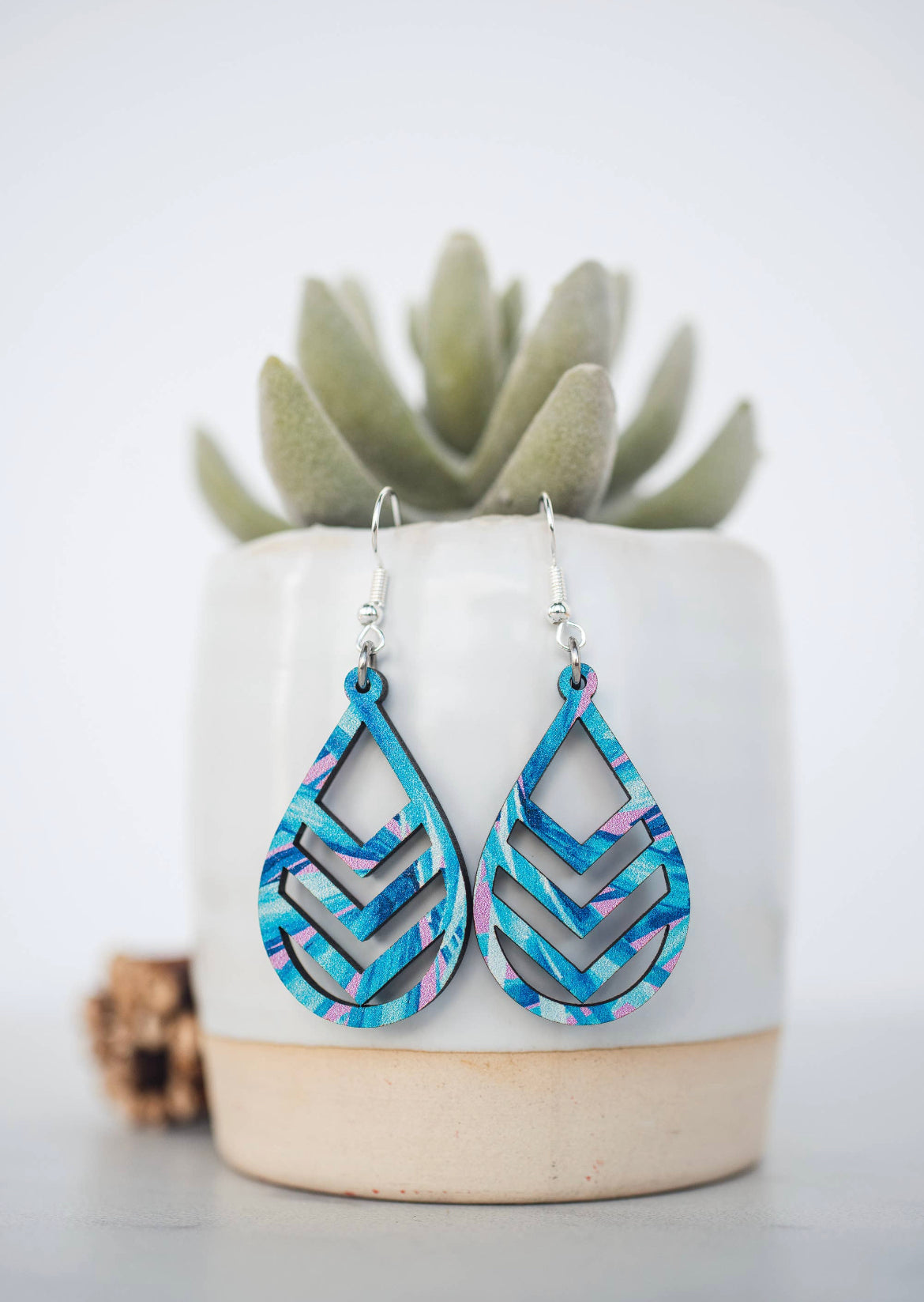 Blue Waves Hypoallergenic Earrings