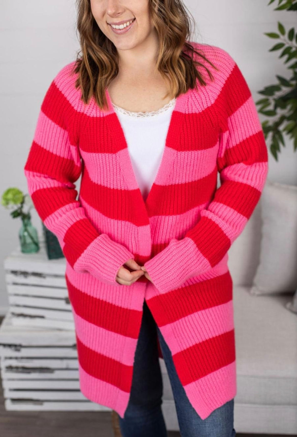 Love Stripes Sweater Cardigan