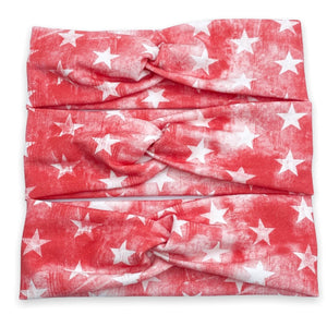 Distressed Red Stars Headband