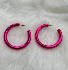 Riley Hot Pink Hoops