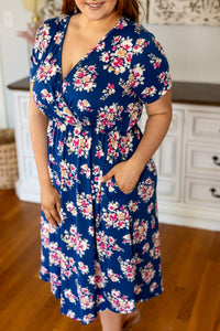 Tinley Dress - Navy Floral