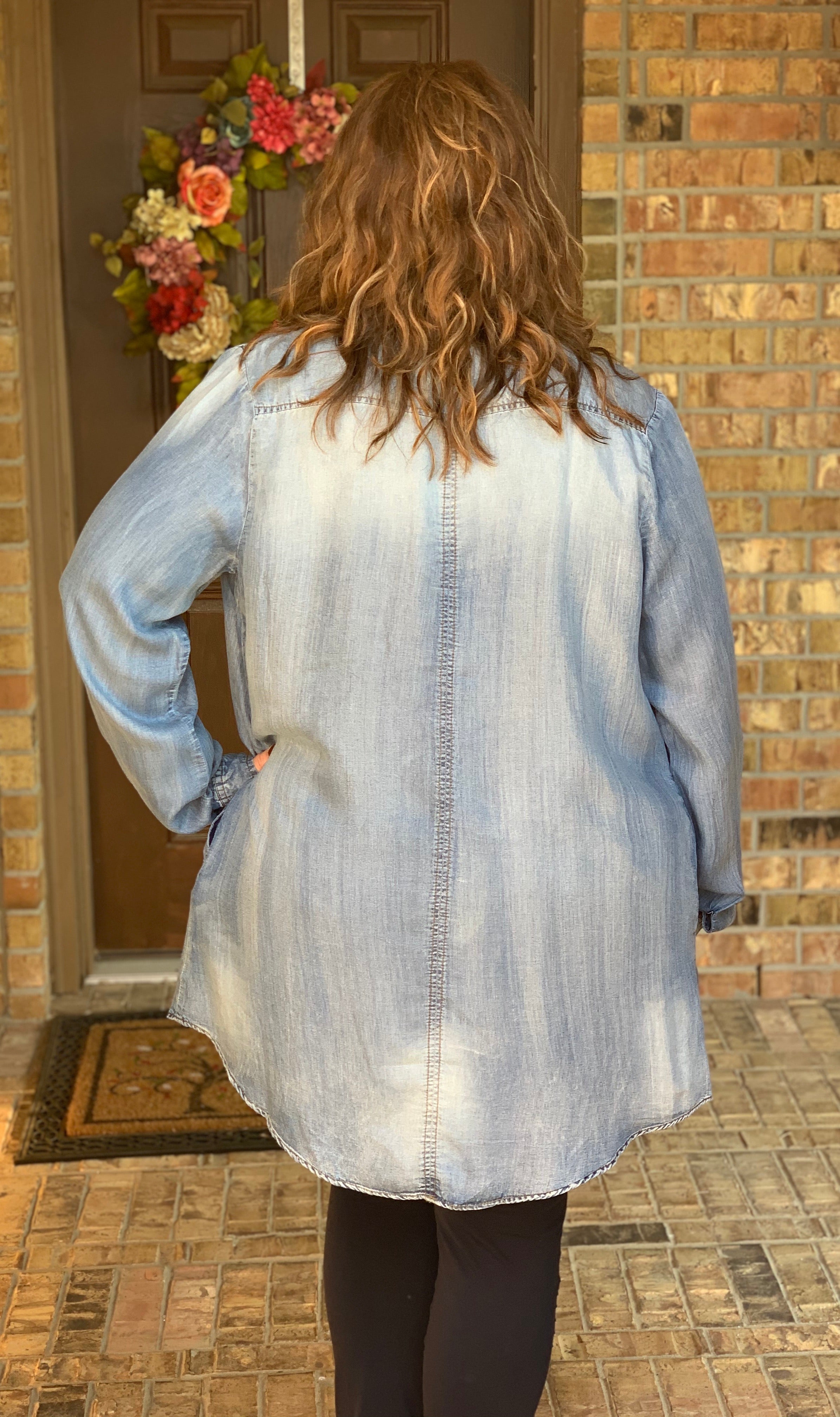 Denim Long Sleeve in Plus