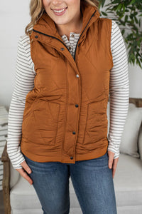 Remy Zip Up Vest - Camel