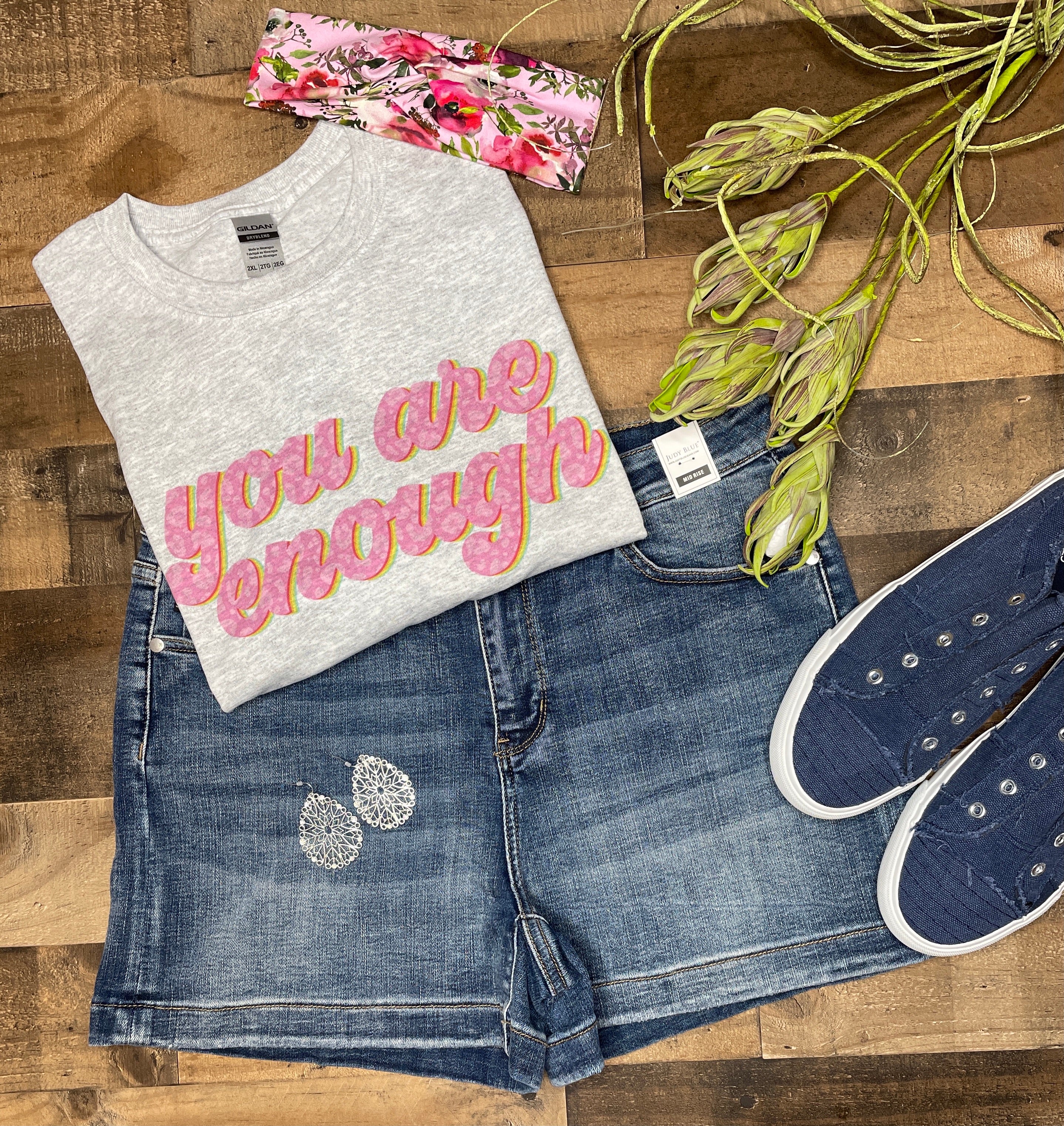 You Are Enough Pink Tee - 2X