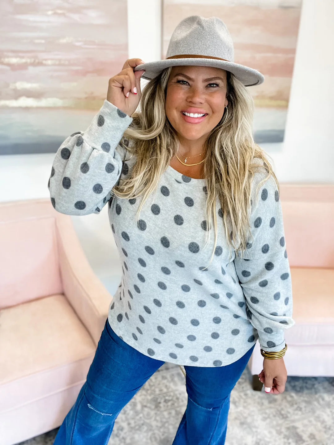 Dottie Polka Dot Sweater