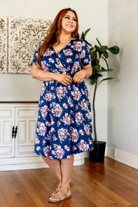 Tinley Dress - Navy Floral