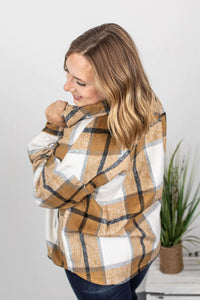 Holly Plaid Shacket - Camel Plaid