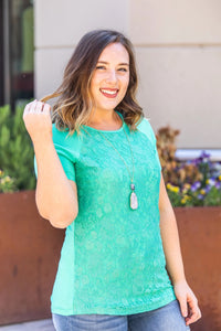 Juliet Lace Front Tops - Mint