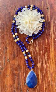 Ocean Blue Beaded Necklace