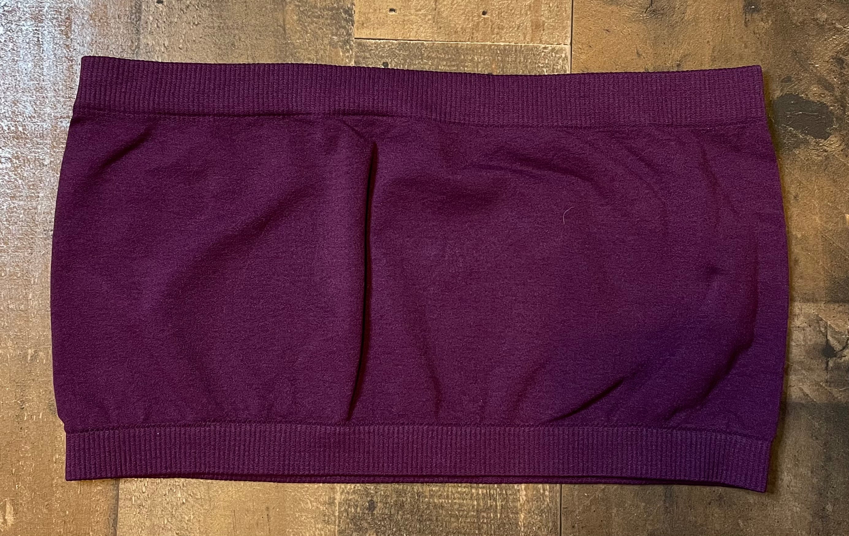 Seamless No Padding Bandeau in Plum