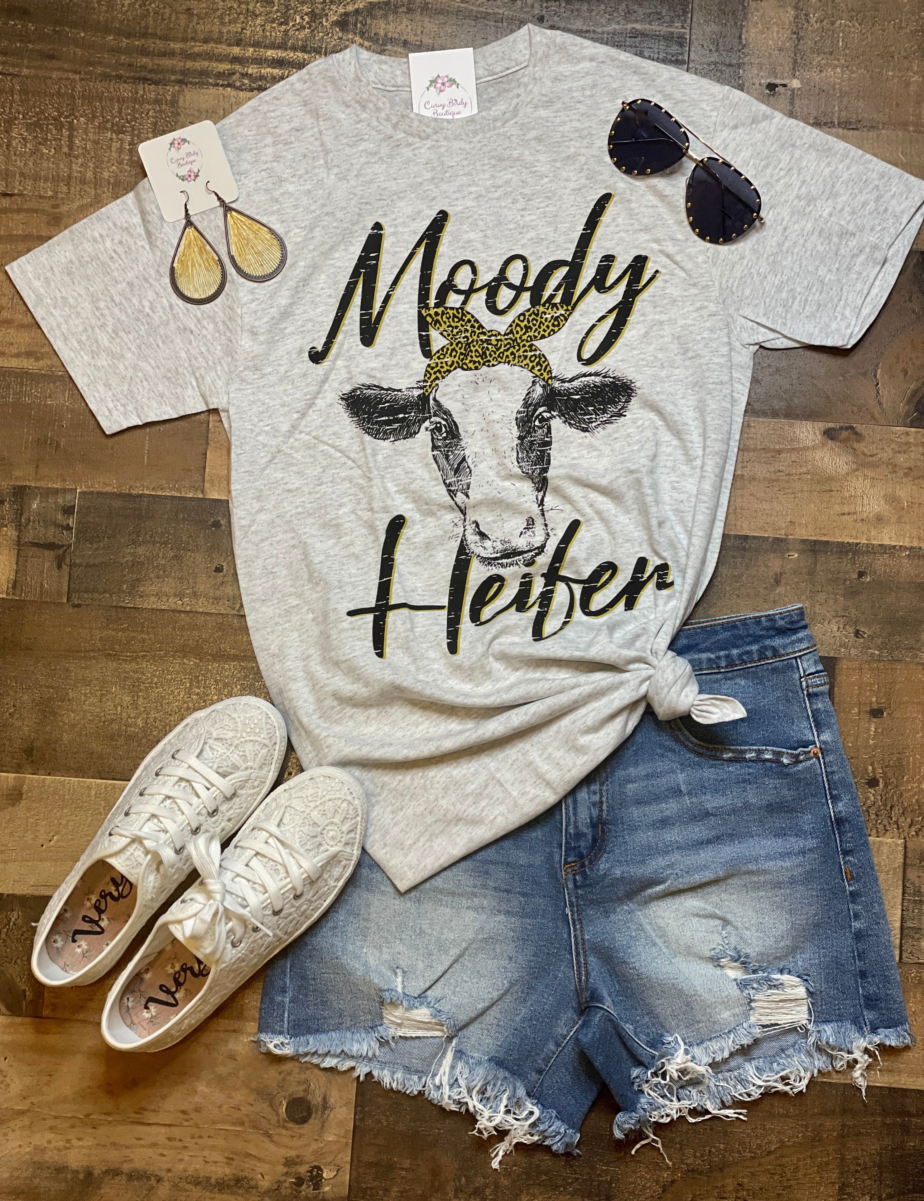 Moody Heifer Tee - Large