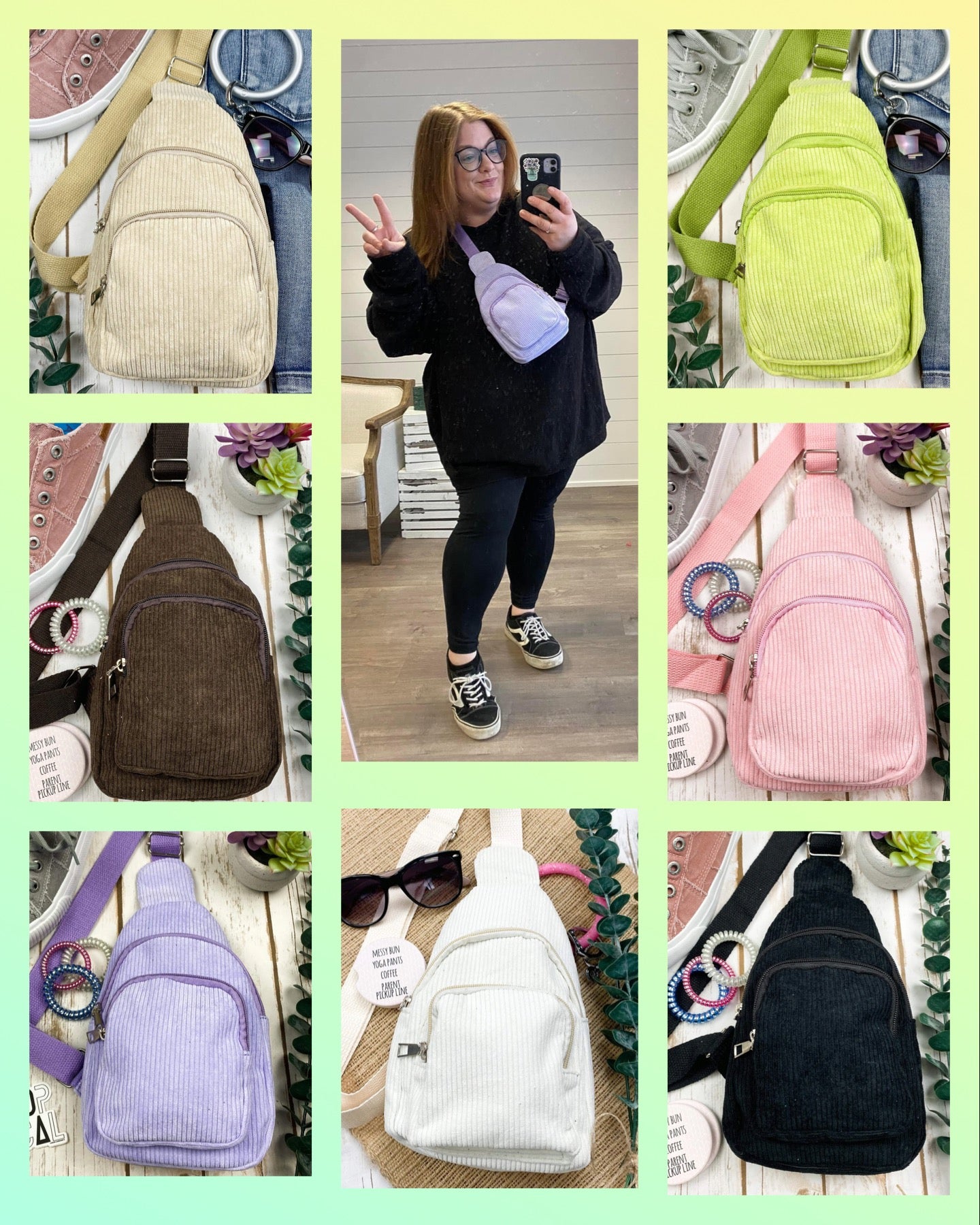 Kris Corduroy Sling Bags