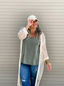 Nori Knit Cardigan in Cream